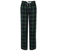 Skinni Fit Womens/Ladies Tartan Lounge Pants (XS) (Navy/Green Check)