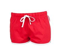 Skinni Fit Women's Opaque Shorts Red/White L
