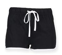 Skinni Fit Women's Sport Shorts, black / white, M