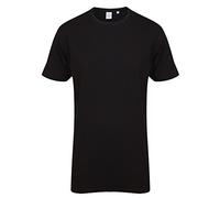 Skinnifit Mens Longline Dipped Hem T-Shirt (2XL) (Black)