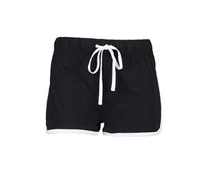Skinnifit - Women's Retro Shorts/Black/White, L, black/white