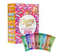 Skinny Bars Advent Calendar 2024 - Assortment of High-in Fibre Skinny Chocolate 24 Days Christmas Countdown Calendar 468g with Topline Card. Sweet Hamper for Secret Santa Gifts