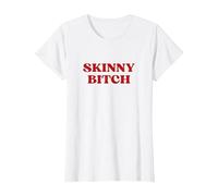 Skinny Bitch Y2k Aesthetic Trendy T-Shirt, Women, White, X-Small