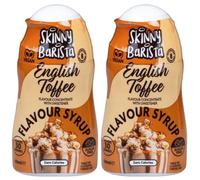 Skinny Coffee Syrup 2 x 60ml - English Toffee Flavour - Zero Calorie, Sugar Free Coffee Syrup - Makes 60 Drinks - Vegan, Gluten Free - Flavour Drops for Coffee, Iced Coffee & Lattes