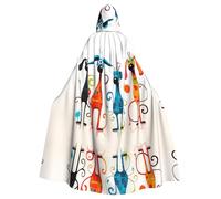 Skinny dog Patterned hooded cape Halloween cape rave party and family gathering