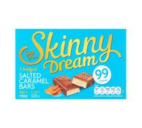 Skinny Dream Salted Caramel (5 x 25g bars) Pack of 1 Milk Chocolate Sweet Chewy Cocoa Nougat Cereal Block with Welari Thank You Card | (1pack) (125g)