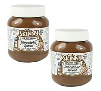 Skinny Food Chocaholic Hazelnut Flavoured Spread - Delicious Low Calorie Chocolate Spread Perfect For Guilt Free Indulgence - Vegan Spread And Dairy Free Chocolate Spread, 2 Pack + Cheeroo Magnet