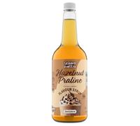 Skinny Food Co Hazelnut Praline Syrup Zero Calorie 1L - Sugar Free | Zero calorie syrup for coffee, tea, hot chocolate, protein drinks, desserts and baking. Vegan, gluten-free and fat-free.