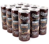 Skinny Food Co Skinny Coffee Hazelnut Latte - 12 x 250ml Cans - Low Sugar, Low Fat - 26 Calories per Can, Ready-to-Drink - Great for a Healthy Energy Boost