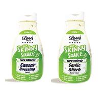 Skinny Food Co Sugar Free Garlic and Herb Sauce 425ml - Virtually Zero Calorie Sauce - Vegan & Keto-Friendly - Sugar Free Garlic Sauce - Gluten Free
