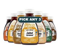 Skinny Food Co Zero Calorie Syrup 425ml | Pick Any 3 Flavours | Sugar Free, Fat Free, Vegan & Gluten Free | Ideal for Pancakes, Desserts, Porridge, Yoghurt & Shakes | 3 Pack