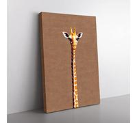 Skinny Giraffe Canvas Print for Living Room Bedroom Home Office Décor, Wall Art Picture Ready to Hang, 76x50 cm (30x20 Inch) CAN3020-V1022-CK-3967
