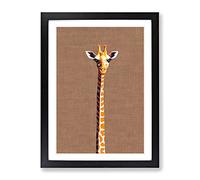 Skinny Giraffe Framed Print for Living Room Bedroom Home Office Décor, Wall Art Picture Ready to Hang, Black A2 Frame (62 x 45 cm)