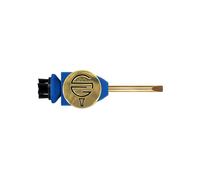 Skinny Golf Pocket Caddie | The Ultimate 4-in-1 Golf Tool | with Scrub Brush, Brass Tip Groove Cleaner, Divot Repair & Ball Marker | Fits Easily in Your Pocket | Holds Any Ball Marker (Blue)