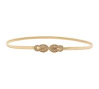 Skinny Me/tal Elastic Belt,Elastic Skinny Waist Belt,Thin Belts Go/ld Chain Belt Stretch Spr/ing Waist Belt,Ladies Elastic Skinny Waist Chain Adjustable Stretchy Fa/shion Me/tal Stretch Belt（Gold）