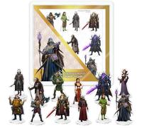 Skinny Minis D&D-Compatible Miniatures - DND 2D Miniatures Double Sided Graphics - Durable Acrylic & Unique Designs