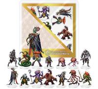 Skinny Minis Undergloom Monsters TTRPG Miniature Set Compatible with Pathfinder - 14 Flat Acrylic Tabletop Mini Figures with Bases - Cave Creatures & Dungeon Enemies for Fantasy RPG Campaigns