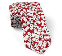 Skinny Necktie Domino Pattern Business Tie Soft Necktie Novelty Men'S Tie For Celebration Formal Wear Accessories Business Meeting