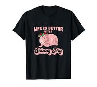 Skinny Pig Flowers Life is better with a Guinea Pig T-Shirt