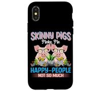 Skinny Pigs Make Me Happy People Not So Much Case for iPhone X/XS