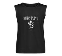 Skinny Puppy Unisex Vest Tank Tops Printed Mens Black Sleeveless T-Shirt M