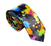 Skinny Ties for Men Women Colorful Printed Casual Neck Tie Slim Neckties Funny Fashion Mens Necktie for Wedding Party