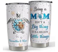 Skinny Tumbler with Straw and Lid Tumbler Reusable Tea Cup for Birthday Christmas Mom 590 Ml Personalized Sea Turtle Tumbler Cup Being A Mom Isn't A Big Thing Jewelry Drawing Style