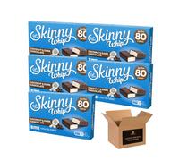 Skinny Whip Dark Chocolate Bars - Less Than 80 Calories - High Fibre Vegetarian Snack | Chocolate Treats - Xmas Party Kids Adults Snack Bars (Pack 5, Coconut & Dark Chocolate)
