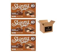 Skinny Whip Dark Chocolate Bars - Less Than 80 Calories - High Fibre Vegetarian Snack | Chocolate Treats - Xmas Party Kids Adults Snack Bars (Pack 3, Double Chocolate)