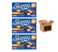 Skinny Whip Dark Chocolate Bars - Less Than 80 Calories - High Fibre Vegetarian Snack | Chocolate Treats - Xmas Party Kids Adults Snack Bars (Pack 3, Chocolate Orange)