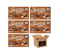 Skinny Whip Dark Chocolate Bars - Less Than 80 Calories - High Fibre Vegetarian Snack | Chocolate Treats - Xmas Party Kids Adults Snack Bars (Pack 5, Double Chocolate)