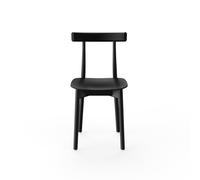 Skinny Wooden Dining Chair Black/Ash