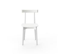 Skinny Wooden Dining Chair White/Ash