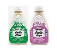 Skinny Zero Calorie Garlic Sauce and Garlic Mayo Twin Pack - Low Fat Salad Dressing with Skinny Food Syrup, Zero Sugar Table Condiments | Savour the Essence QR Code