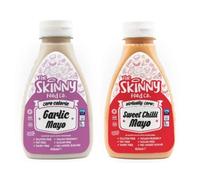 Skinny Zero Calorie Sweet Chilli Mayo and Garlic Mayo Twin Pack - Low Fat Salad Dressing with Skinny Food Syrup, Zero Sugar Table Condiments.