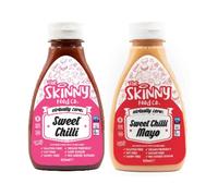 Skinny Zero Calorie Sweet Chilli Sauce and Sweet Chilli Mayo Twin Pack - Low Fat Salad Dressing with Skinny Food Syrup, Zero Sugar Table Condiments.