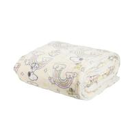 Skinnydip Peanuts Snoopy Rainbow Throw Blanket, Polyester Fleece with Inner Lining, Super Soft, White, 130x150 cm, for Lounging