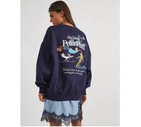SKINNYDIP Women's Disney Peter Pan Star Sweatshirt in Navy | Size: Medium Skinnydip Navy M