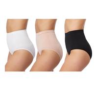SkinnyGirl Smoothers & Shapers 3 Pack Briefs (Medium)(Colors may vary), White/Black/Tan/Brown/Burgundy/Gray, Medium (Pack of 3)