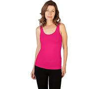 SkinnyTees Women's Basic Wide Strap Cami, Fuchsia, One Size