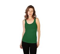 SkinnyTees Women's Basic Wide Strap Cami, Kelly Green, One Size