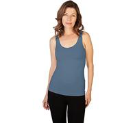 SkinnyTees Women's Basic Wide Strap Cami, Slate, One Size