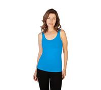 SkinnyTees Women's Basic Wide Strap Cami, Turquoise, One Size