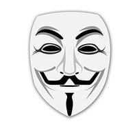 SkinoEu® 1 x Self-Adhesive Stickers Vinyl Decal Mask Anonymous Vendetta Laptop iPad Car Window Auto Moto Helmet Bike Skate Truck Tuning B 44 Z*