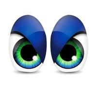 SkinoEu® 1 x Vinyl Self-Adhesive Stickers Cartoon Funny Blue Eyes Laptop iPad Car Window Auto Moto Motorcycle Helmet Bike Skate Truck Racing Tuning B 84