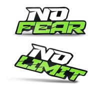 SkinoEu® 1 x Vinyl Sticker Decal for Car Moto Motorcycle Bike Helmet Window Tuning No Fear No Limit White Green B 89