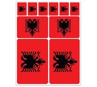 SkinoEu 10 x Vinyl Stickers Decals Albania Albanian National Flag Car Motorcycle Scooter Helmet D 1