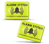SkinoEu 2 x 3D Gel Sign Notification Symbol Warning Alarm System Protection Property Security Stickers Marking for Gate Door KS 84