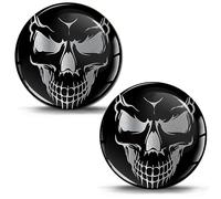 SkinoEu 2 x 3D Gel Silicone Stickers Black Silver Sticker Car Moto Motorcycle Bicycle Skate Window Door PC Tablet Laptop KS 25