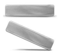 SkinoEu 2 x 3D Gel Silicone Stickers Bumper Sticker Decals Badge Emblem Tuning for Car Motorcycle for Helmet Bike Silver SP 4 S